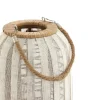 Light en Living Windlicht Ø21x35 cm YLINA linnen naturel+hout naturel