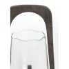 Light en Living Windlicht Ø26x48 cm ANOSY glas helder+hout mat donkerbruin