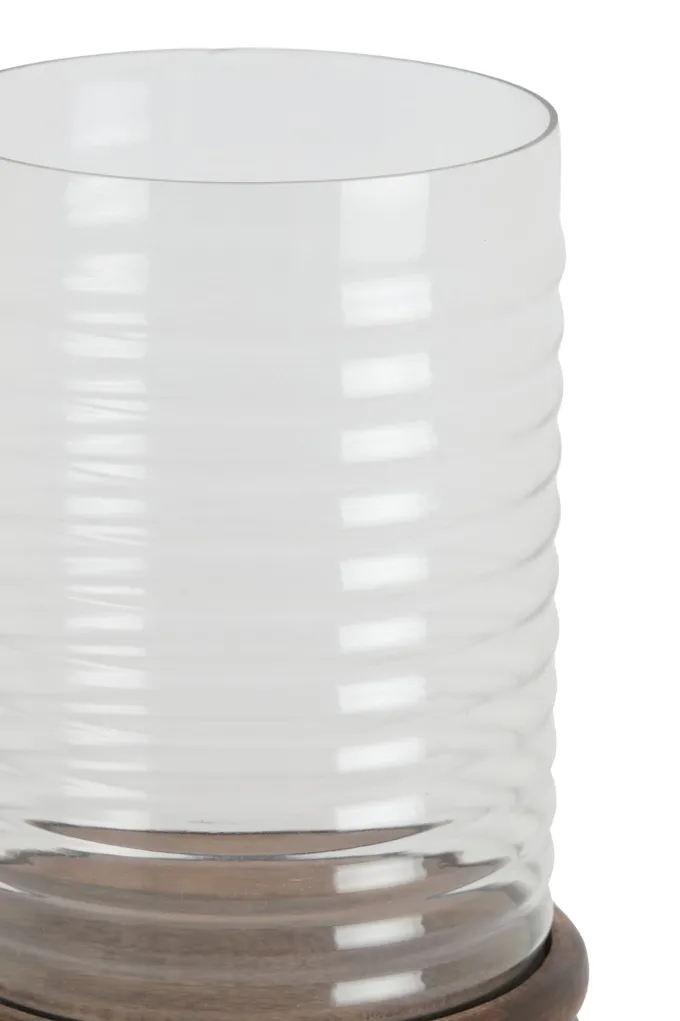 Light en Living Windlicht Ø18x36 cm MALDA mango hout bruin + glas