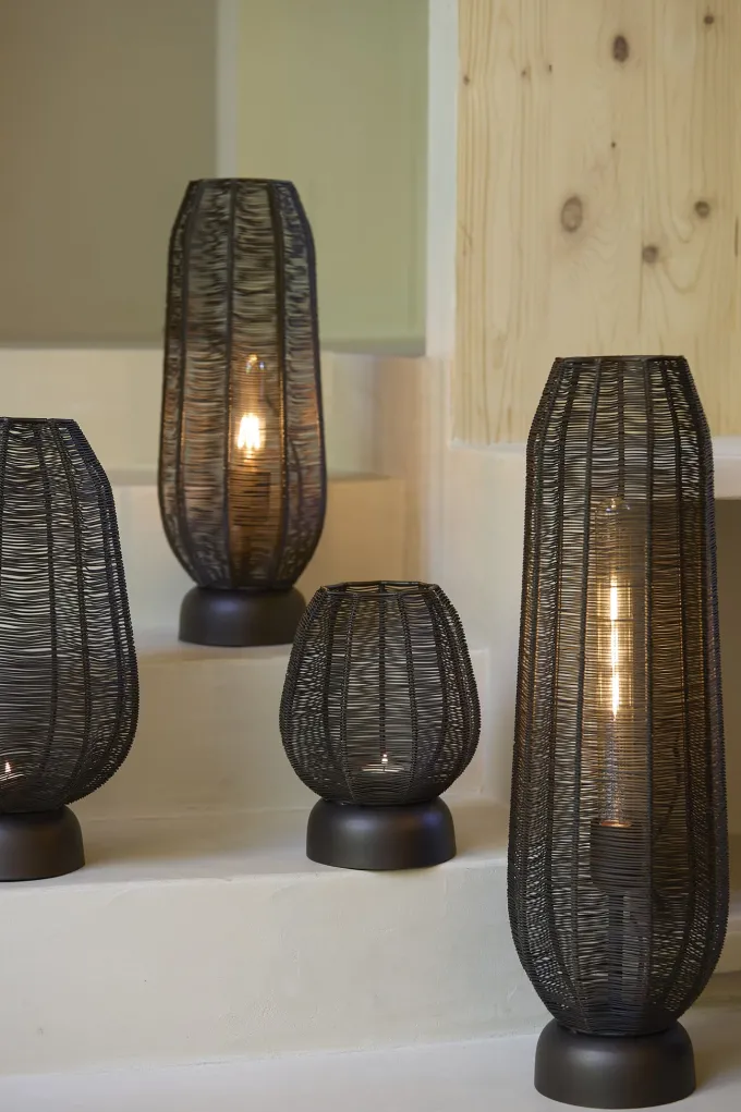Light en Living Windlicht Ø23x38,5 cm SAMRET mat bruin-brons