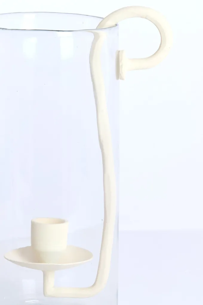 Light en Living Windlicht 17X13X28,5 cm DOLEGA glas helder+creme