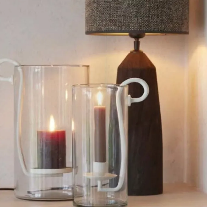 Light en Living Windlicht 23X18X33 cm DOLEGA glas helder+creme
