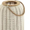 Light en Living Windlicht YLINA Ø26x47 cm – Linnen Naturel & Hout