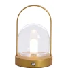 Light en Living Yeremi Tafellamp LED Ø12×19 cm glas helder + brons