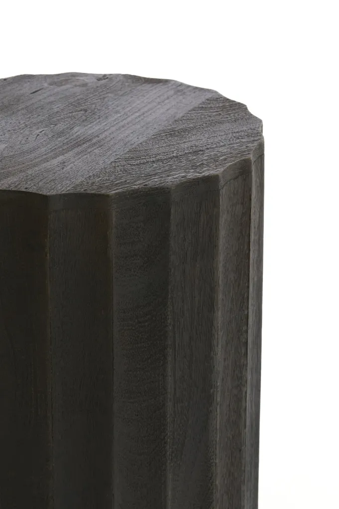 Light en Living Zuil ELLENA Ø35x80 cm | Hout Donkerbruin Mat – Light & Living