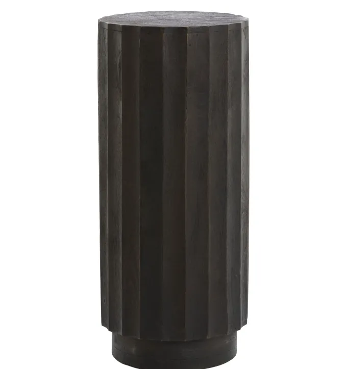 Light en Living Zuil ELLENA Ø35x80 cm | Hout Donkerbruin Mat – Light & Living