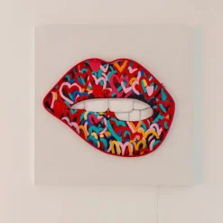 Locomocean Muurschilderij (LED lamp Neon) - Mouth