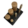 Mansion Atmosphere Oplaadbare LED-kaars 7,5 x 15 cm - rustiek grijs