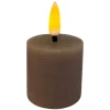 Mansion Atmosphere Oplaadbaar LED-theelichtje 3,8 x 4 cm rustiek grijs
