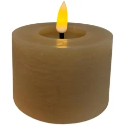 Mansion Atmosphere Oplaadbare LED-kaars 7,5 x 5 cm, rustiek zandkleurig