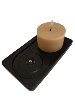 Mansion Atmosphere Oplaadbare LED-kaars 7,5 x 5 cm, rustiek zandkleurig