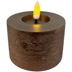Mansion Atmosphere Oplaadbare LED-kaars 7,5 x 5 cm - Beige champagne