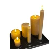 Mansion Atmosphere Oplaadbare LED-kaars 7,5 x 15 cm - Beige Champagne