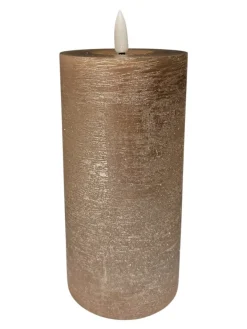 Mansion Atmosphere Oplaadbare LED-kaars 7,5 x 15 cm - Beige Champagne