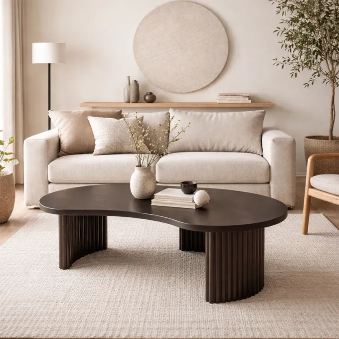 Nijwie Salontafel Firenze - boonvormig - 125 cm