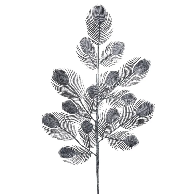 Parlane Ornament 10x2x76 cm PEACOCK FEATHER platinum