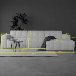 Pepp Interiors Bank Wave 2.5 zits met chaise longue rechts modesto 484