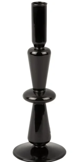 Present Time Kandelaar Sparkle Tall Zwart - Stijlvolle Glazen Kandelaar
