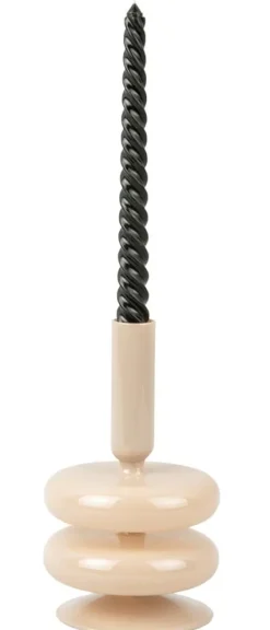 Present Time Kandelaar Sparkle Double Ring zandbruin - Glazen Design