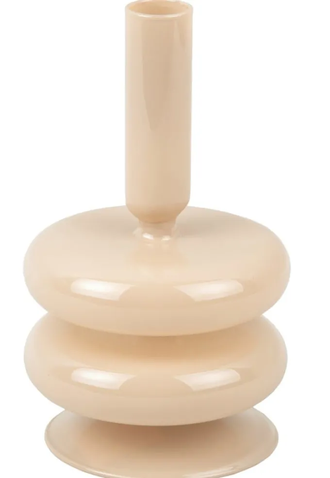 Present Time Kandelaar Sparkle Double Ring zandbruin - Glazen Design