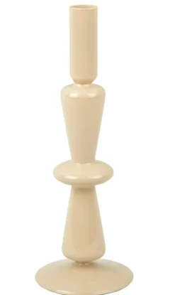 Present Time Kandelaar Sparkle Tall zandbruin - Glazen kandelaar voor sfeervol interieur