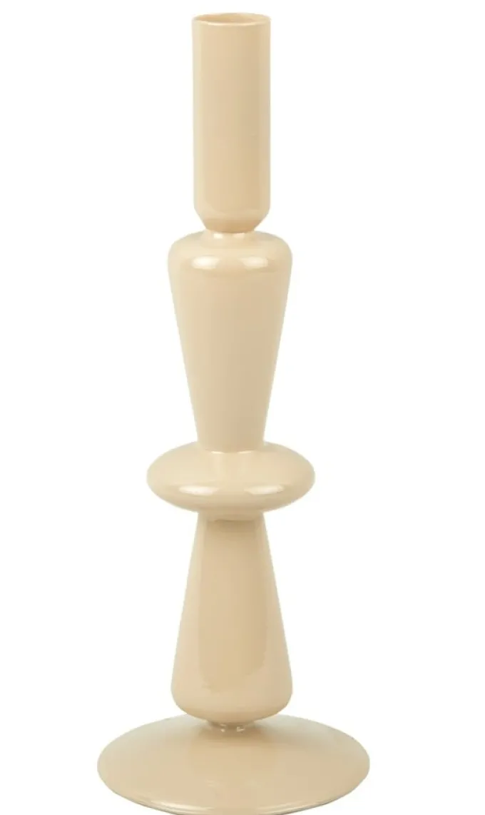 Present Time Kandelaar Sparkle Tall zandbruin - Glazen kandelaar voor sfeervol interieur