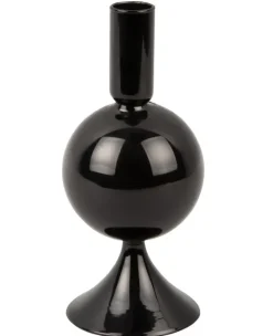 Present Time Kandelaar Sparkle Ball zwart - Stijlvolle Glazen Kaarshouder