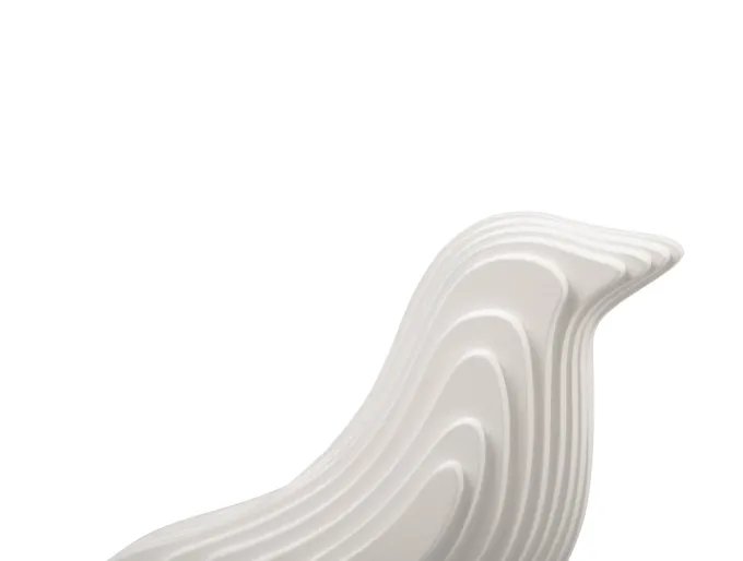 Present Time Ornament Statue Silouette vogel MDF klein wit
