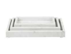 Present Time Schaal Marble Medium wit