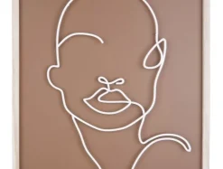 Present Time Schilderij Art Line Drawing groot