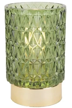 Present Time Votive LED Diamond groen