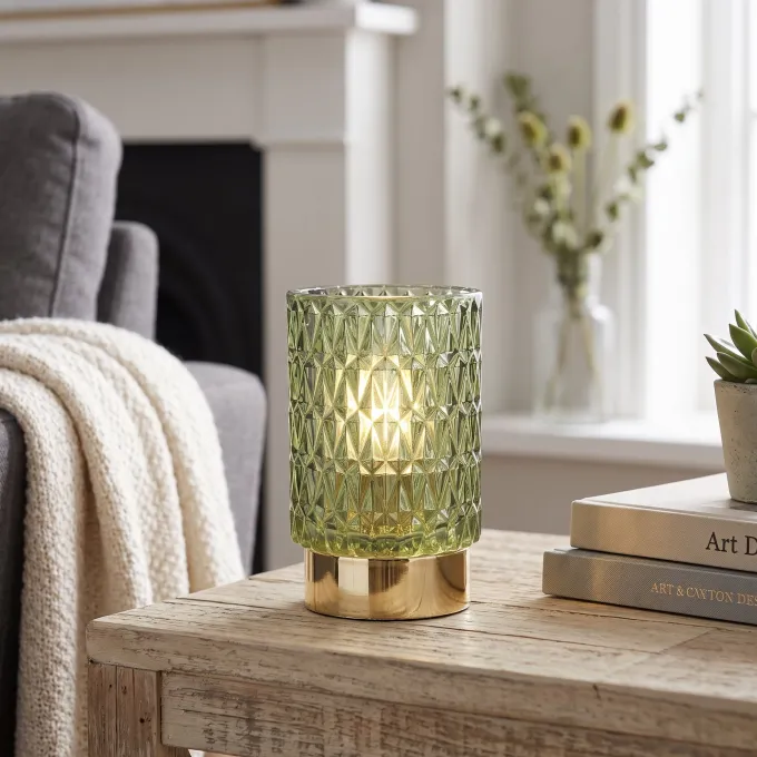 Present Time Votive LED Diamond groen