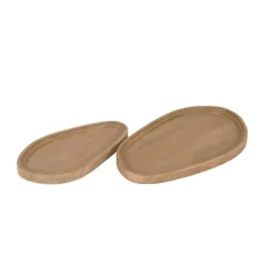 PTMD Dienblad Firas organisch lichtbruin mangohout – set van 2