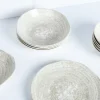 PTMD Diep bord Kaylaa Creme porselein rond 20 cm