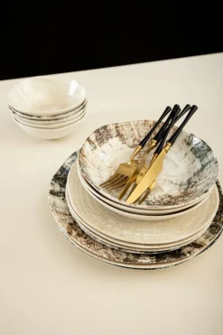 PTMD Dinerbord Kaylaa Creme porselein rond L - 28 cm