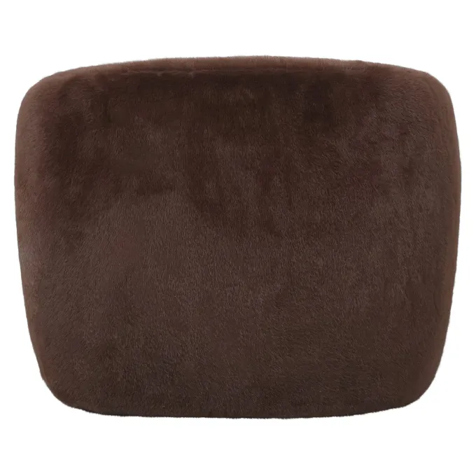 PTMD Fauteuil Aphrodite fur donkerbruin