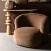PTMD Fauteuil Aphrodite fur mokka