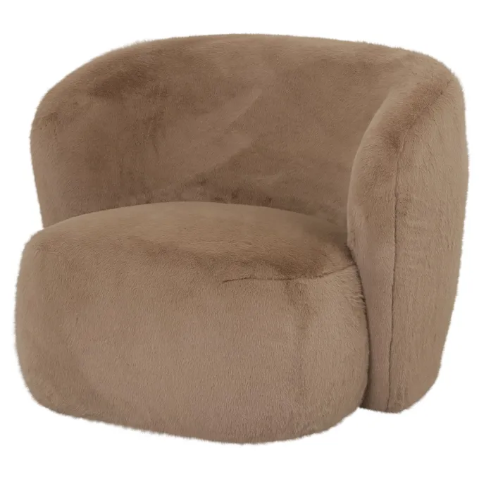 PTMD Fauteuil Aphrodite fur mokka