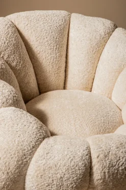 PTMD Fauteuil Daisy Euphoria Cream - Draaibare Luxe Stoel