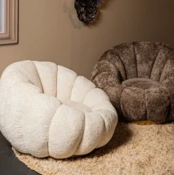 PTMD Fauteuil Daisy Euphoria Cream - Draaibare Luxe Stoel