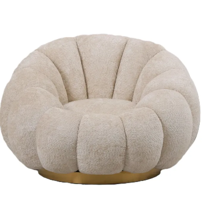 PTMD Fauteuil Daisy Euphoria Cream - Draaibare Luxe Stoel