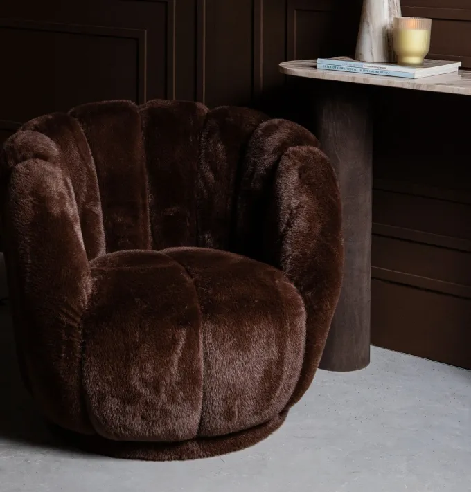 PTMD Fauteuil Furia donkerbruin