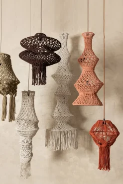 PTMD Hanglamp Milley Green cotton macrame