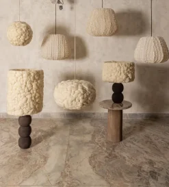 PTMD Hanglamp Tayma Creme patroon L