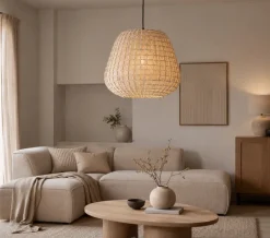 PTMD Hanglamp Tayma Creme patroon L