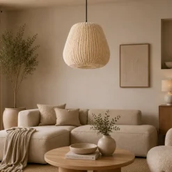PTMD Hanglamp Tayma Creme Striped S