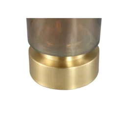 PTMD Kandelaar / Vaas Morrible Amber round glas hoog