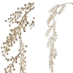 PTMD Kunsttak Berry Plant Zilver berry hanging spray