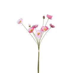 PTMD Kunsttak bosje Roze klaproosbundel met knoppen
