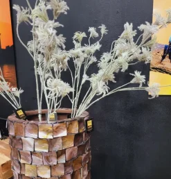 PTMD Kunsttak Garden Flower green clematis seed spray